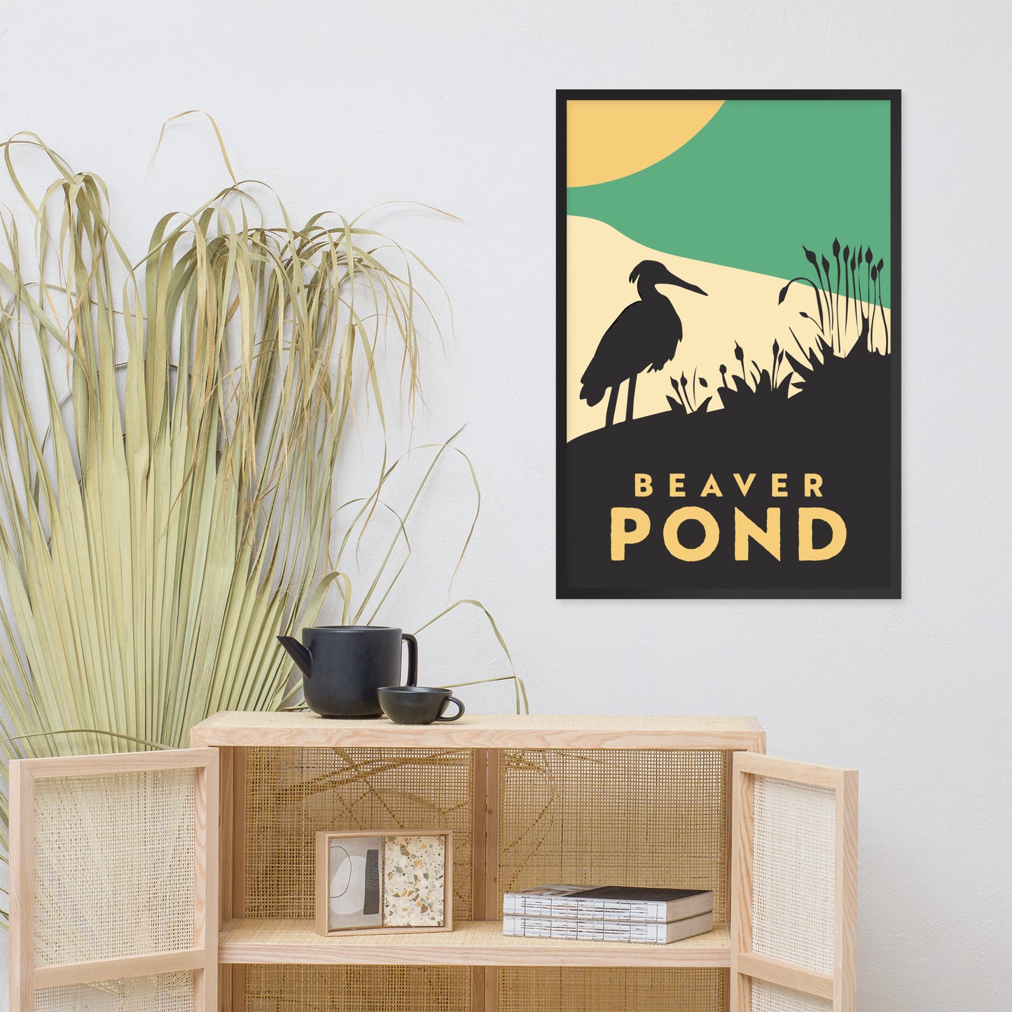 Beaver Pond Poster Framed