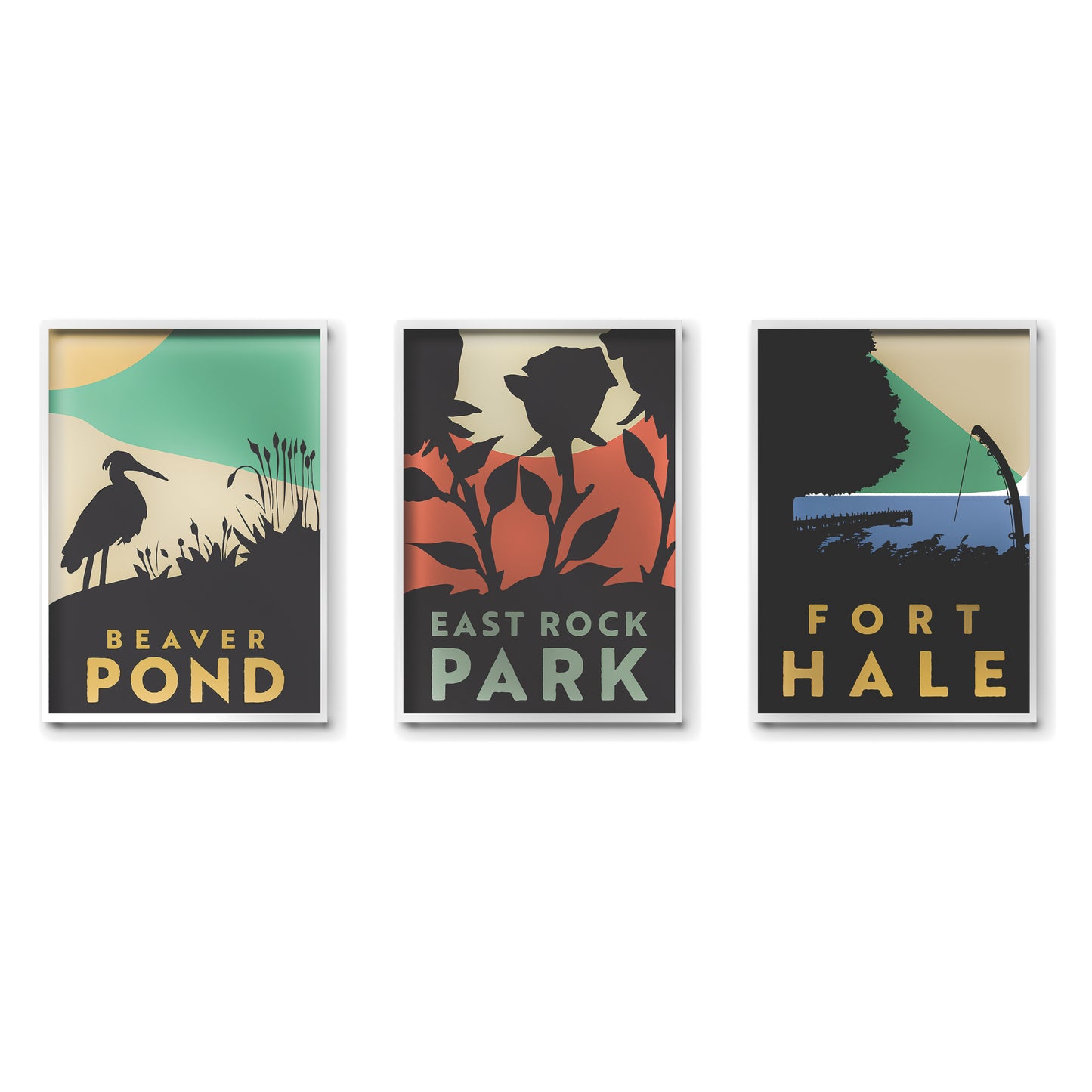 Beaver Pond / East Rock / Fort Hale Poster Bundle